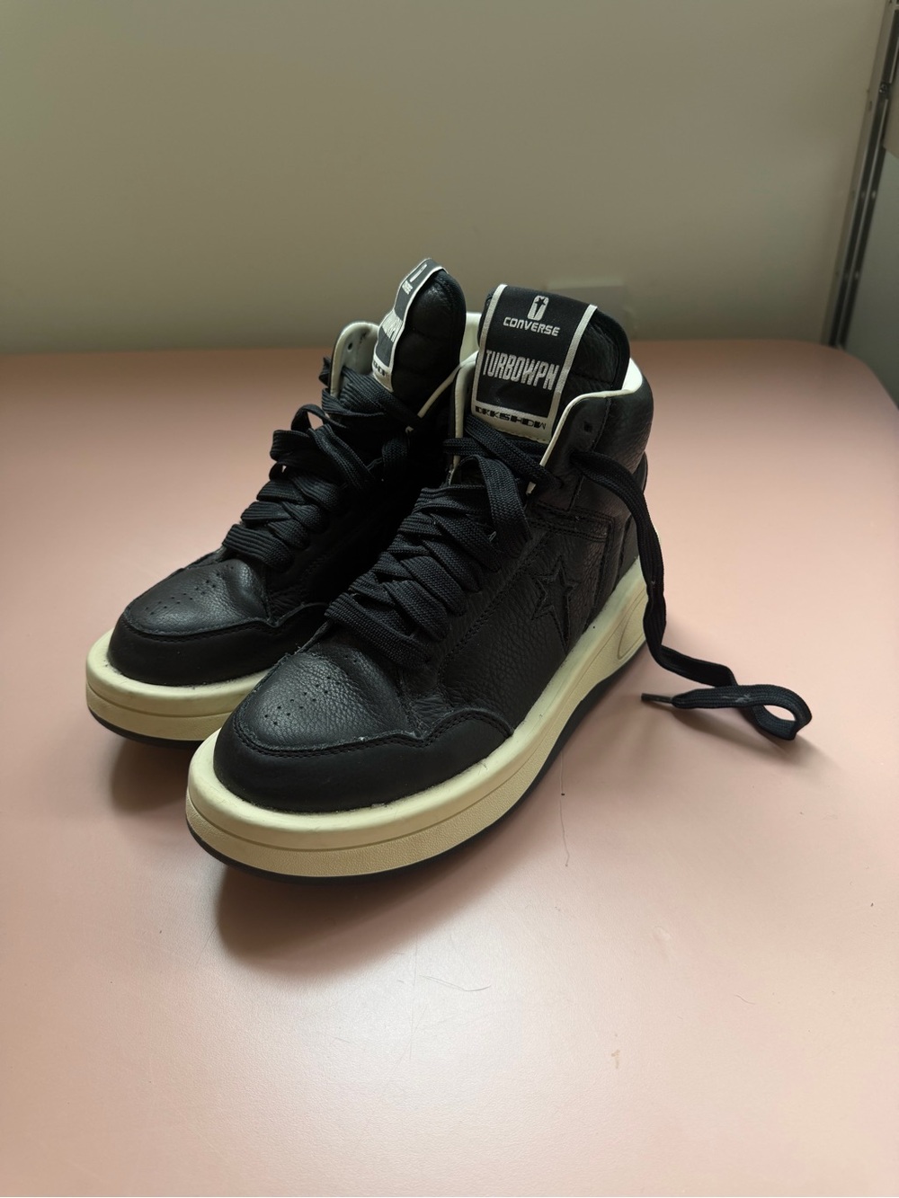 Converse Black High-Top Sneakers with Cream Sole